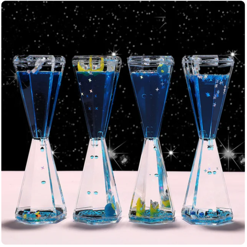 Uzay Temalı Dökülen Yağ Kum Saati Uzay Temalı Dökülen Yağ Kum Saati