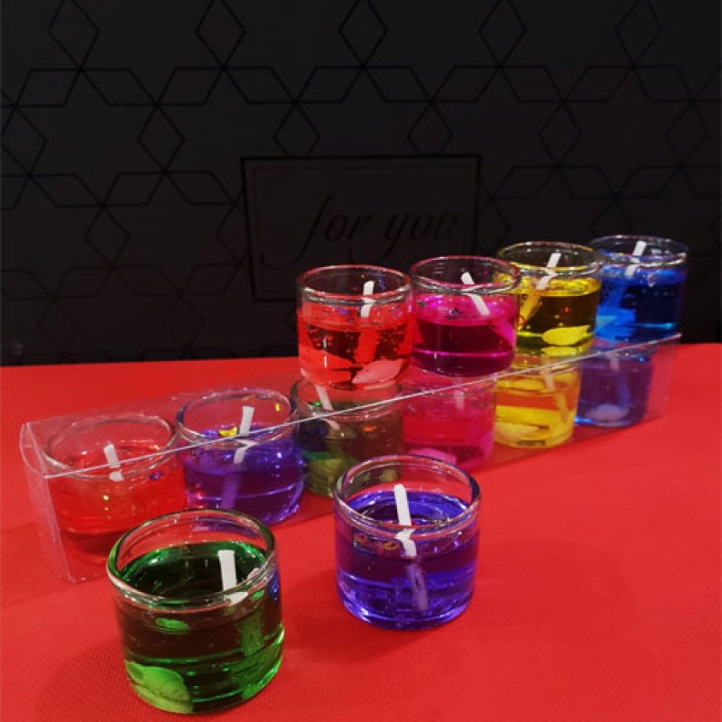 6lı Jel Renkli Mum 6lı Jel Renkli Mum