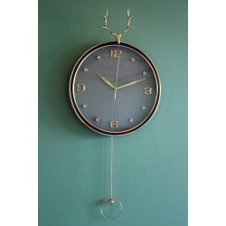 Geyikli Sarkaçlı Duvar Saati 