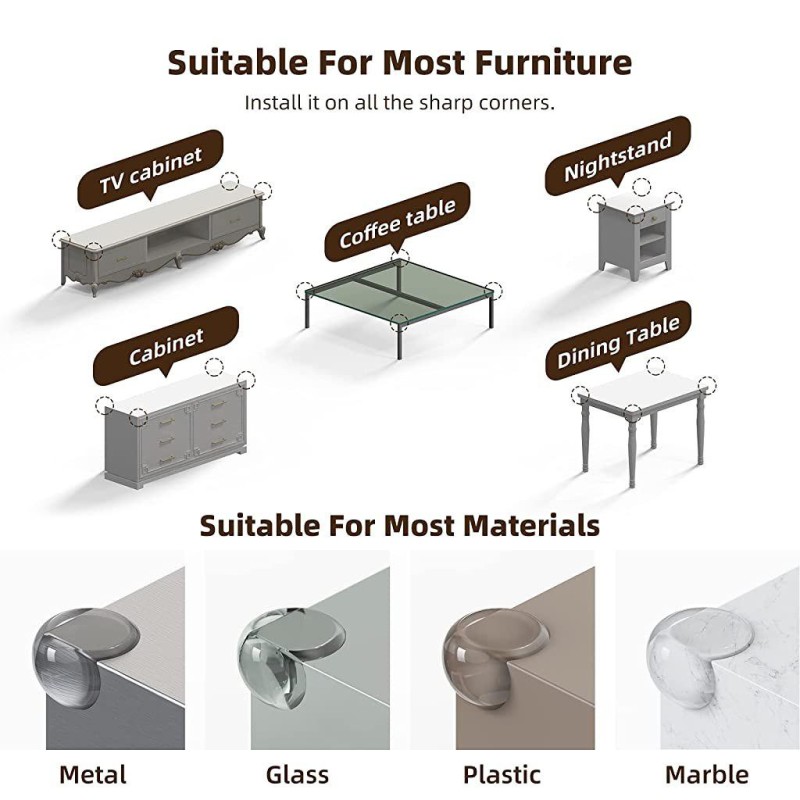 Silikon Şeffaf Masa Kenarı Köşe Koruması Silikon Şeffaf Masa Kenarı Köşe Koruması