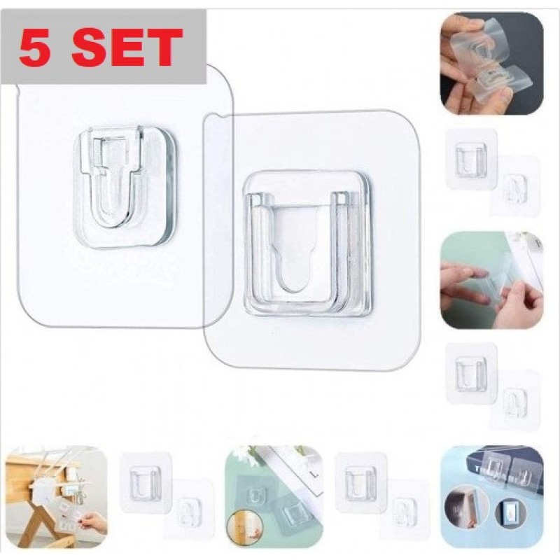 Geçmeli Klips Eşya Sabitleme Askısı 5 Set Geçmeli Klips Eşya Sabitleme Askısı 5 Set