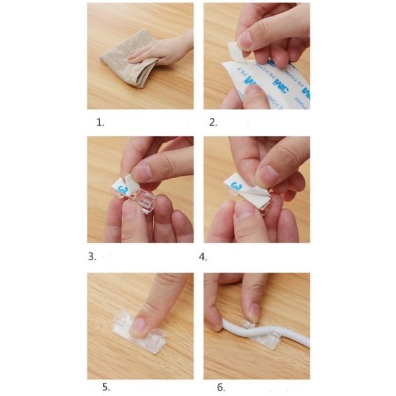 Kablo Sabitleyici Klips Seti 20 Adet Kablo Sabitleyici Klips Seti 20 Adet