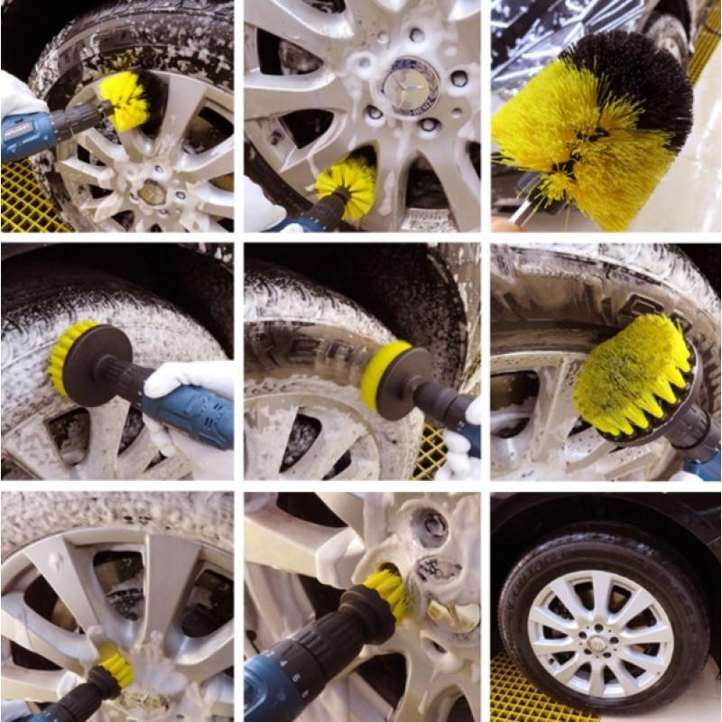 Matkap Ucuna Takılan 3lü Fırça Temizlik Seti Matkap Ucuna Takılan 3lü Fırça Temizlik Seti