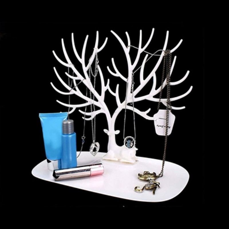 Geyik Tasarımlı Takı Standı Beyaz Geyik Tasarımlı Takı Standı Beyaz