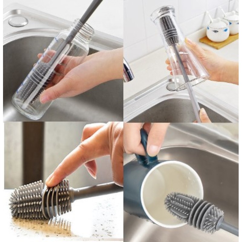 Silikon Uzun Saplı Kavanoz Yıkama Fırçası Silikon Uzun Saplı Kavanoz Yıkama Fırçası