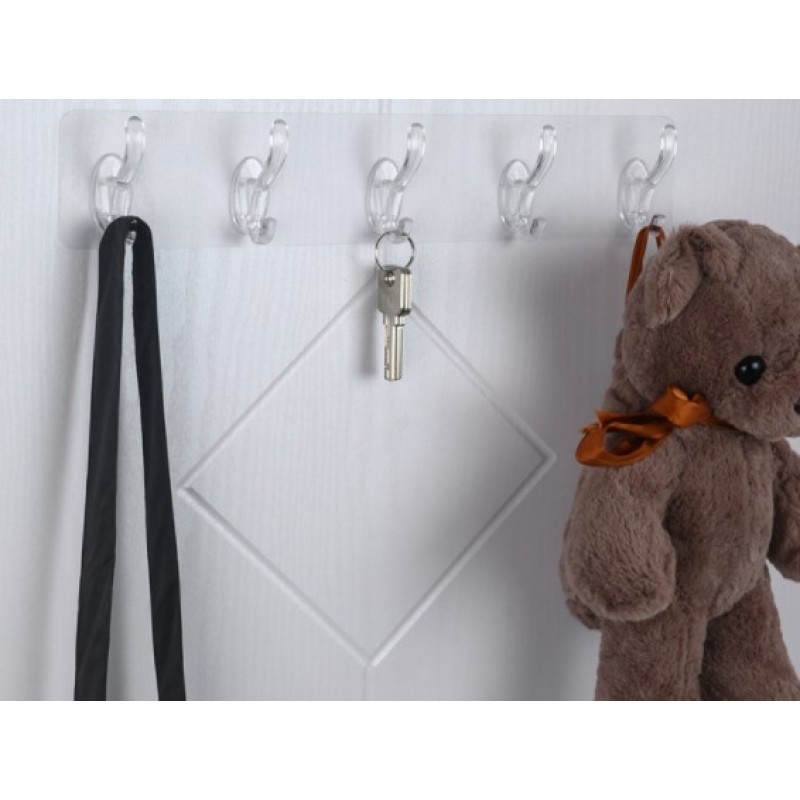 Yapışkanlı 5 Kancalı Askı Yapışkanlı 5 Kancalı Askı