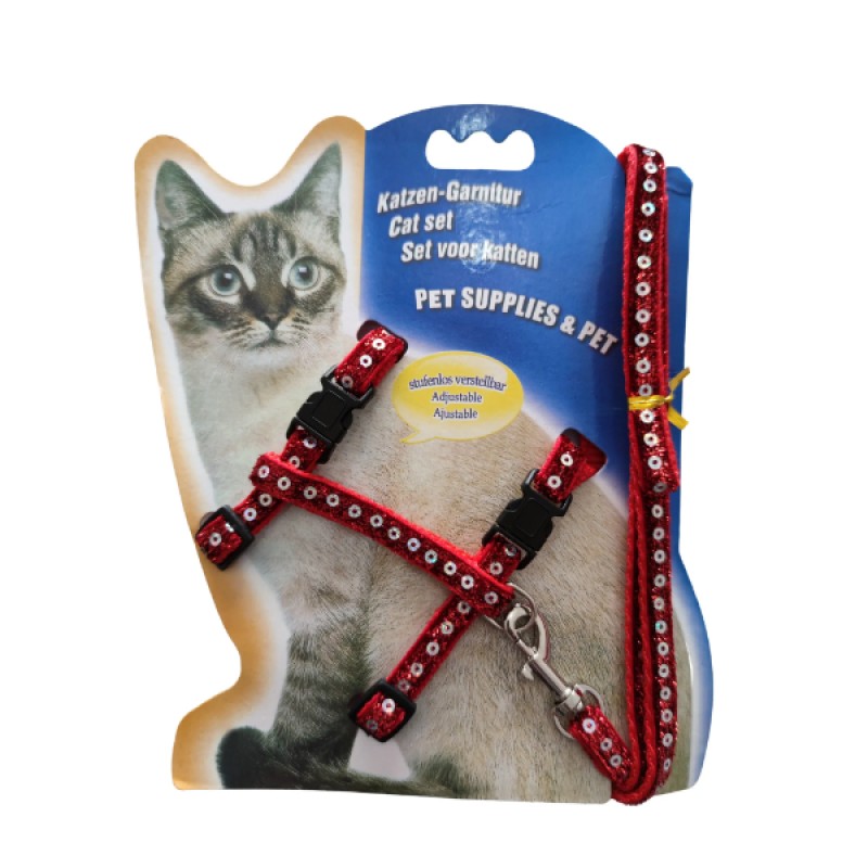 Parlak Kedi Gezdirme Göğüs Tasması Parlak Kedi Gezdirme Göğüs Tasması