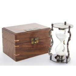 Ahşap Kutulu Pirinç Kum Saati 