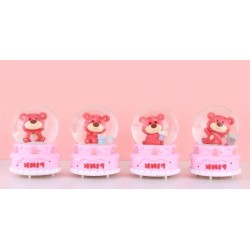 Ayıcıklı Işıklı Kar Küresi 7 Cm 