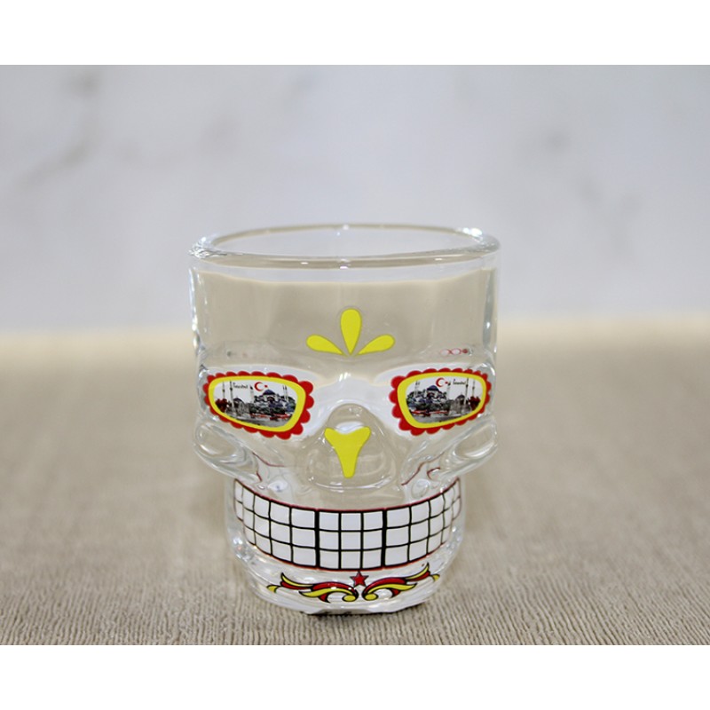 İstanbul Temalı Cam Kurukafa Shot Bardak