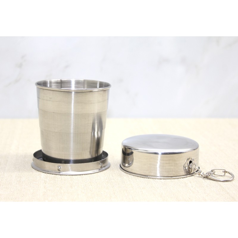 Katlanabilir Tekli Paslanmaz Çelik Shot Bardak 8 cm