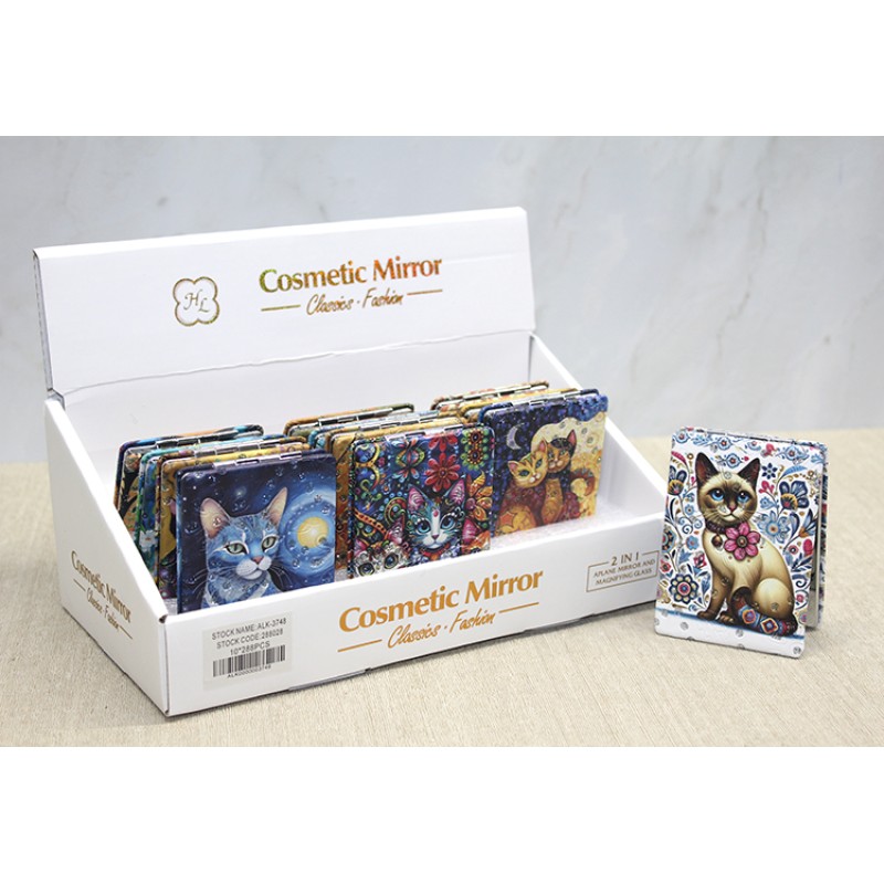 Kedi Taşlı El Aynası Dikdörtgen İnce Kedi Taşlı El Aynası Dikdörtgen İnce