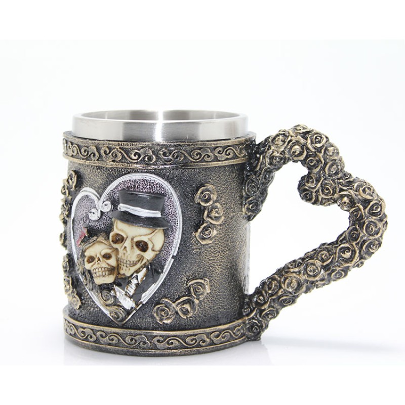 Paslanmaz Çelik Kalpli Kupa Bardak Paslanmaz Çelik Kalpli Kupa Bardak