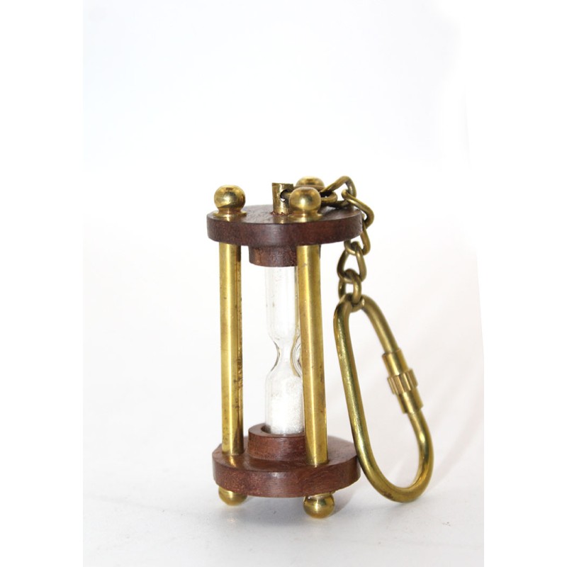 Pirinç Kum Saati Anahtarlık Model 4