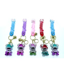 Taşlı Ayıcık Silikon Anahtarlık 