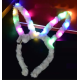Led Işıklı Peluş Tavşan Kulak Taç Beyaz