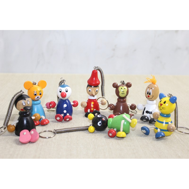 Ahşap Yaylı Zıp Zıp Anahtarlık