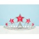 Kırmızı Yıldız Taşlı Plastik Elsa Tacı Çocuk Boy