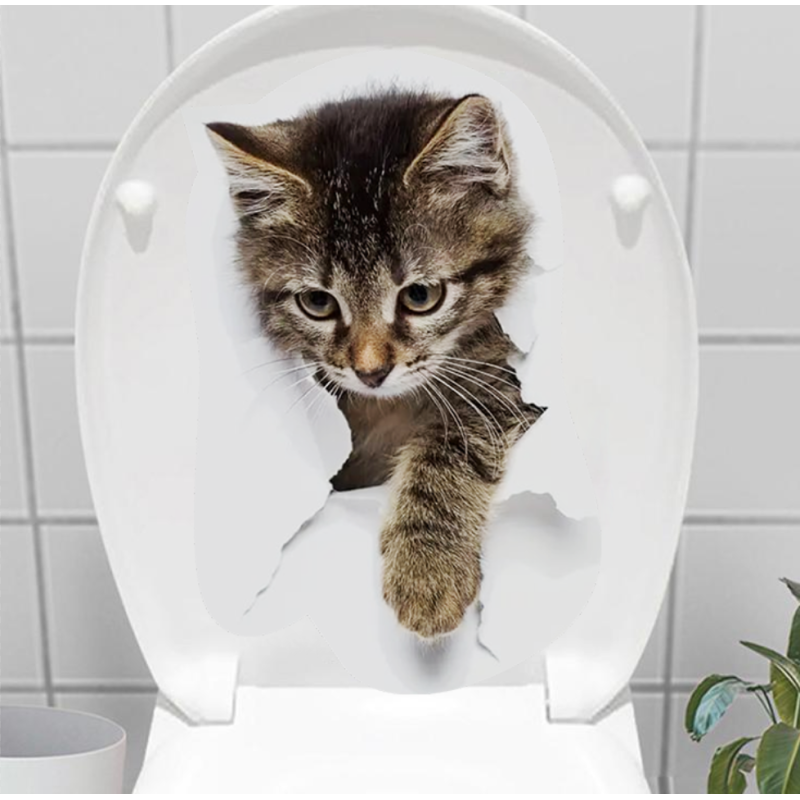 Decohandy Klozet Etiketi Stray Cat Decohandy Klozet Etiketi Stray Cat