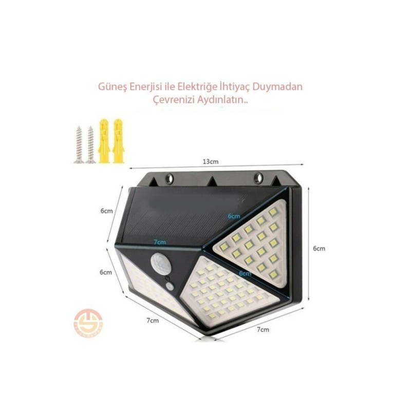 Solar Bahçe Aydınlatma Lambası 100 Led Solar Bahçe Aydınlatma Lambası 100 Led