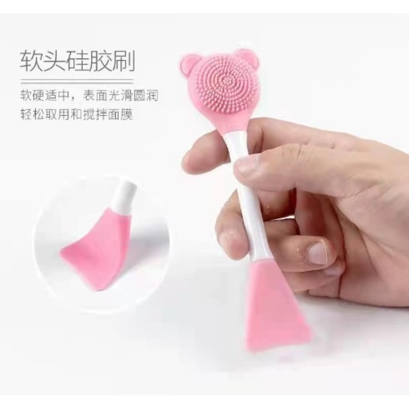 Silikon Yüz Temizleme Fırçası ve Maske Uygulama Spatulası Silikon Yüz Temizleme Fırçası ve Maske Uygulama Spatulası
