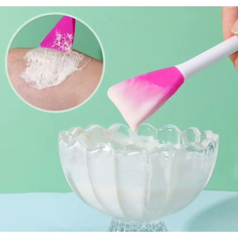 Silikon Yüz Temizleme Fırçası ve Maske Uygulama Spatulası Silikon Yüz Temizleme Fırçası ve Maske Uygulama Spatulası