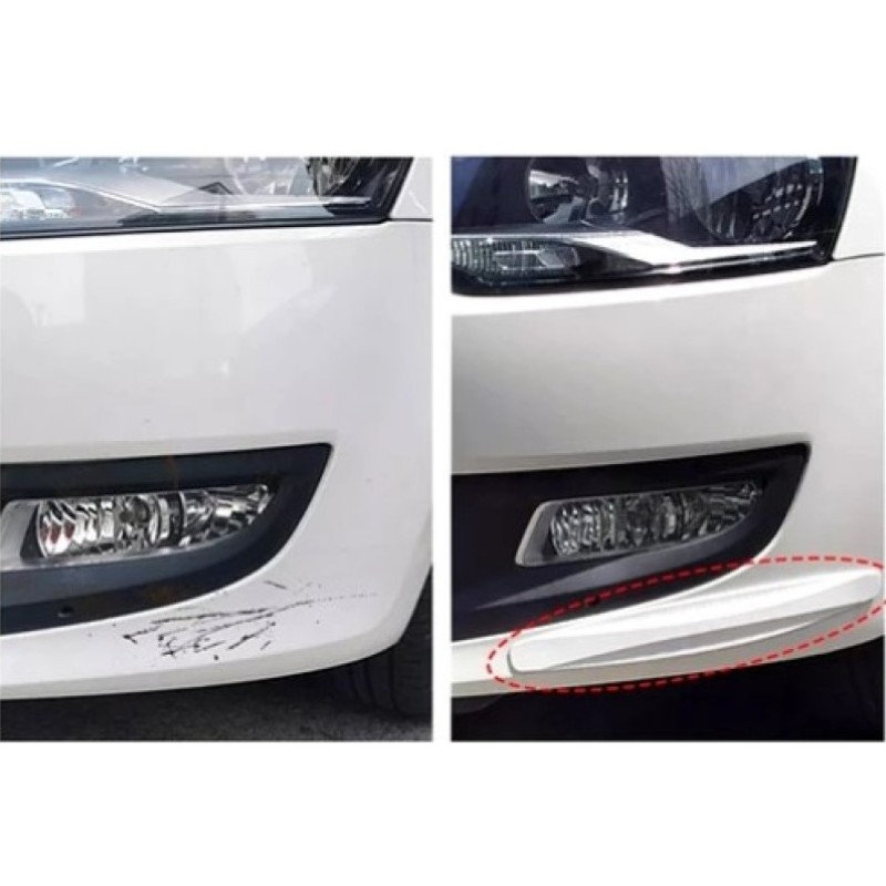 Araba Tampon Koruyucu Karbon Desenli Beyaz Araba Tampon Koruyucu Karbon Desenli Beyaz