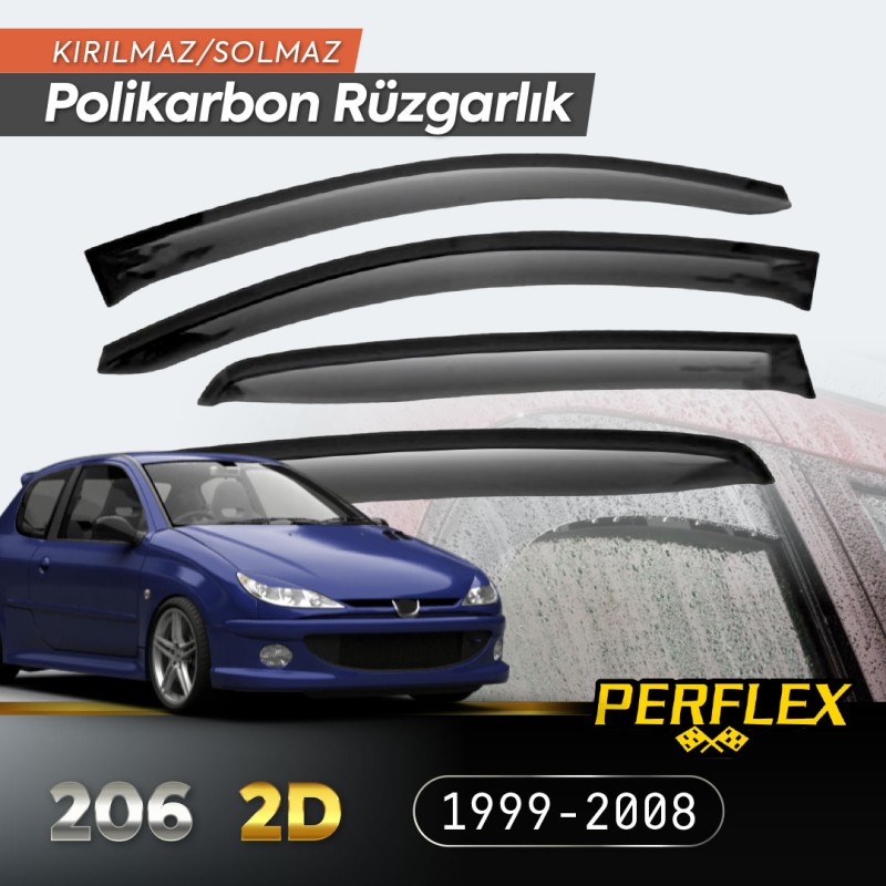 Peugeot 206 2D (Tek Kapı) 1999-2008 Cam Rüzgarlığı V2 Düz Peugeot 206 2D (Tek Kapı) 1999-2008 Cam Rüzgarlığı V2 Düz