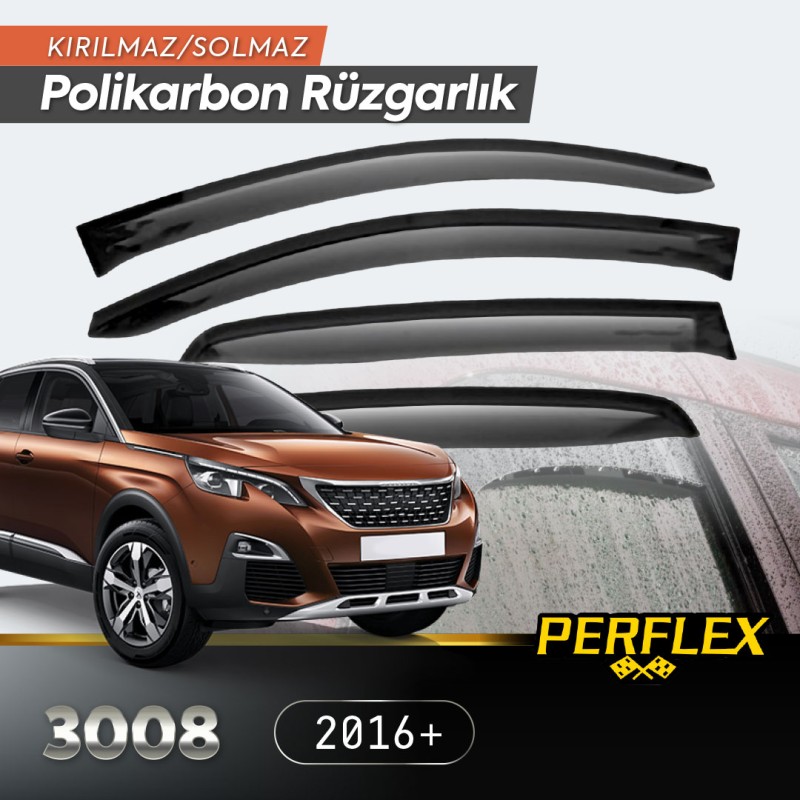 Peugeot 3008 2016+ Cam Rüzgarlığı V2 Düz Peugeot 3008 2016+ Cam Rüzgarlığı V2 Düz