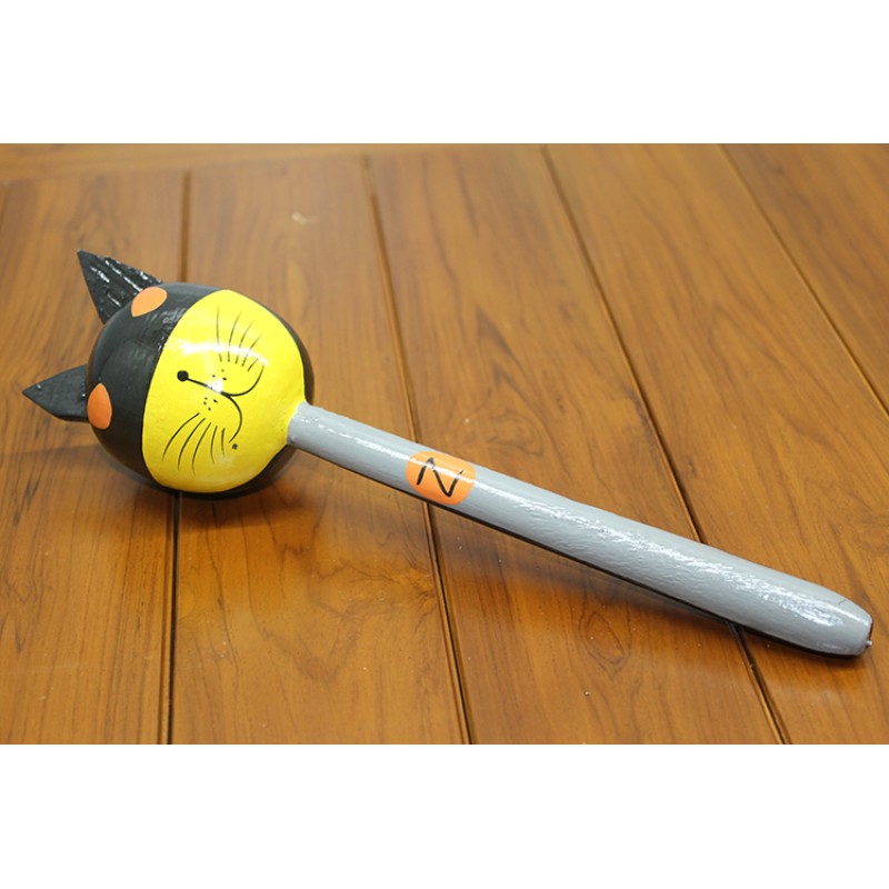 Ahşap Kedili Batman Marakas Tekli Ahşap Kedili Batman Marakas Tekli