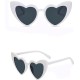 Beyaz Renk Kalp Şekilli Parti Gözlüğü