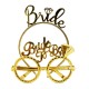 Bride Yazılı Taç ve Bride To Be Yazılı Gözlük Seti Altın Renk