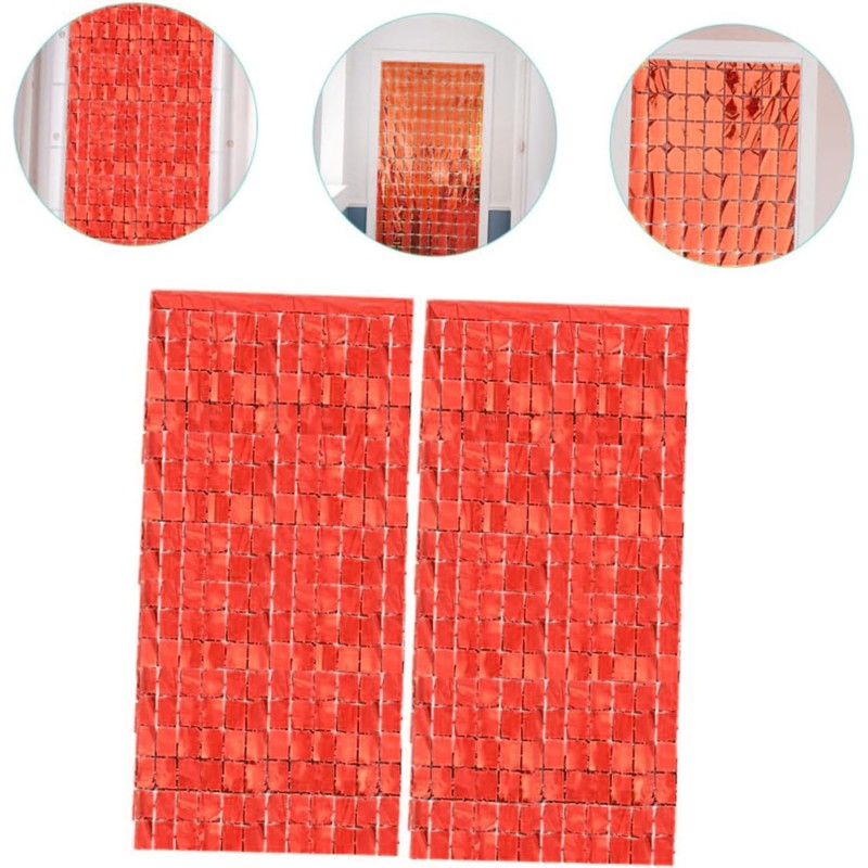 Ekstra Metalize Kırmızı Disko Kapı Perdesi Ekstra Metalize Kırmızı Disko Kapı Perdesi