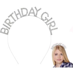 Gümüş Kristal Taşlı Birthday Girl Tacı