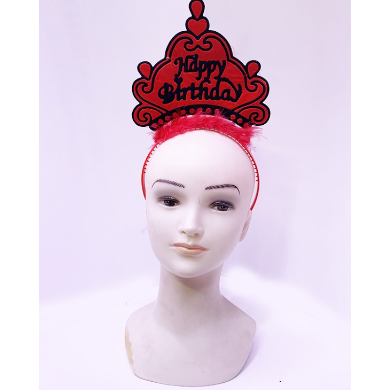 Happy Birthday Neon Kırmızı Doğum Günü Tacı Happy Birthday Neon Kırmızı Doğum Günü Tacı