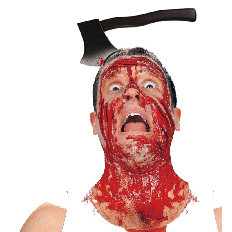 Kafaya Saplanmış Kanlı Balta Şaka Tacı Kafaya Saplanmış Kanlı Balta Şaka Tacı