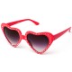Kalp Taşlı Parti Gözlüğü Kırmızı