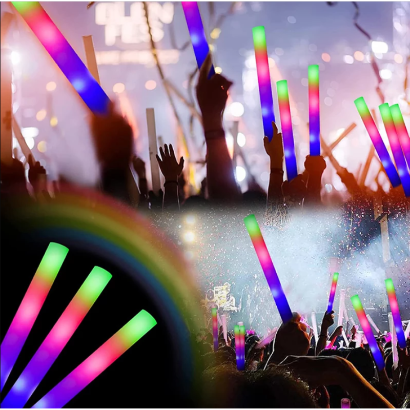 Led Işıklı Rengarenk Sünger Parti Çubuk Led Işıklı Rengarenk Sünger Parti Çubuk