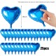 Metalize Mavi Kalp Folyo Balon