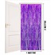 Mor Ekstra Metalize Saçaklı Arka Fon Perde