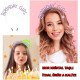 Mor Renk Kristal Taşlı Parlak Birthday Girl Yazılı Taç