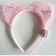 Pembe Pullu Led Işıklı Kedi Kulak Taç
