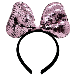 Renk Değiştiren Pullu Fiyonk Parti Tacı Pembe Gümüş
