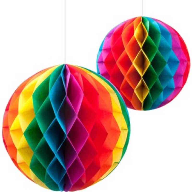 Rengarenk Kağıt Süs Fener 30 cm 1 adet Rengarenk Kağıt Süs Fener 30 cm 1 adet