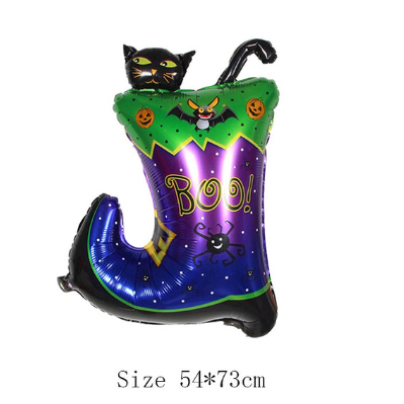 Halloween Çizmeli Kara Kedi Folyo Balon Halloween Çizmeli Kara Kedi Folyo Balon