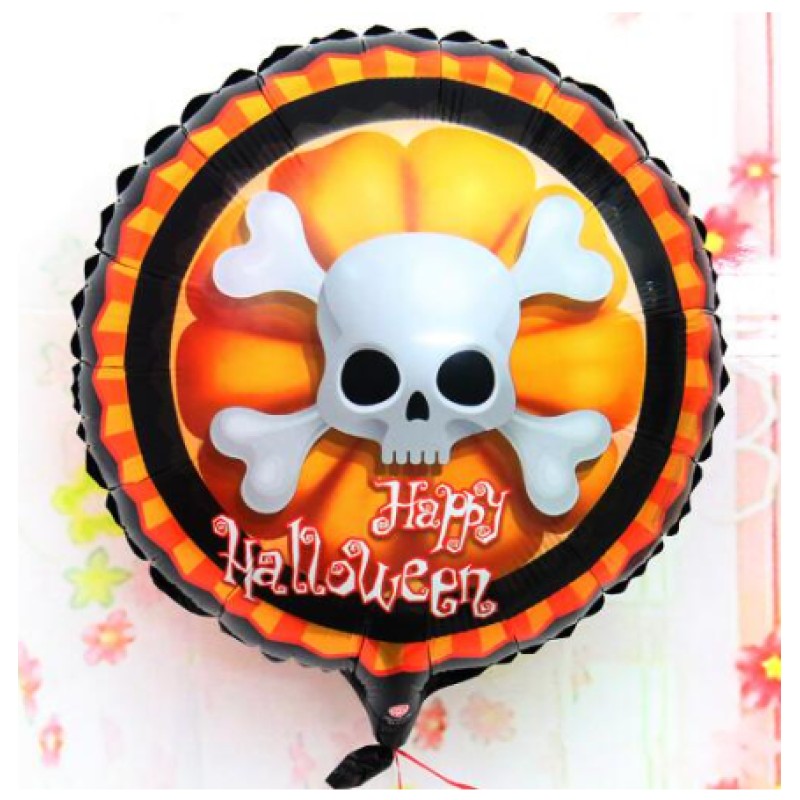 Halloween Kuru Kafa Folyo Balon 18 inç Halloween Kuru Kafa Folyo Balon 18 inç