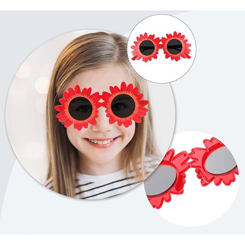 Kırmızı Renk Papatya Şekilli Parti Gözlüğü Kırmızı Renk Papatya Şekilli Parti Gözlüğü