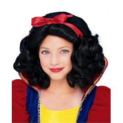 Pamuk Prenses Peruğu Kırmızı Fiyonklu 