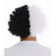 Siyah Beyaz Kıvırcık Afro Bonus Taraftar Peruğu