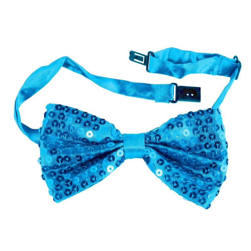 Açık Mavi Turkuaz Payetli Pullu Papyon Açık Mavi Turkuaz Payetli Pullu Papyon